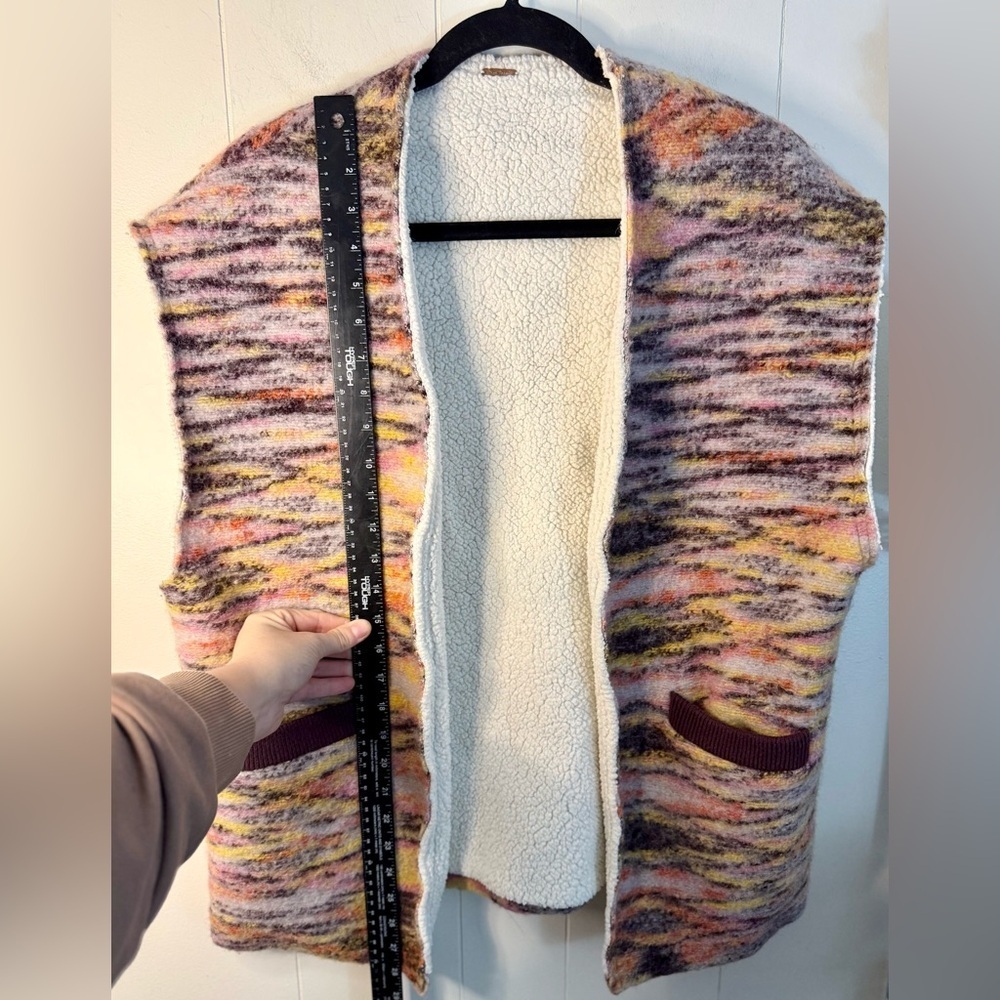 Free People Layer Up Oversized Wool Vest, Size S - Picture 10 of 11